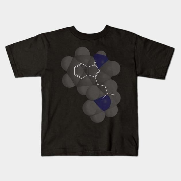 DMT Molecule Chemistry Kids T-Shirt by ChemECool